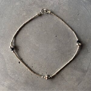 Elegant Sterling Silver and Austrian Crystal Beaded Bracelet by LIZZdezigns